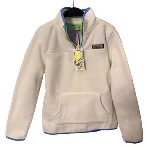 Vineyard Vines Girls Harbor fleece GLOW IN THE DARK 1/4 zip Pullover Sz M NWT